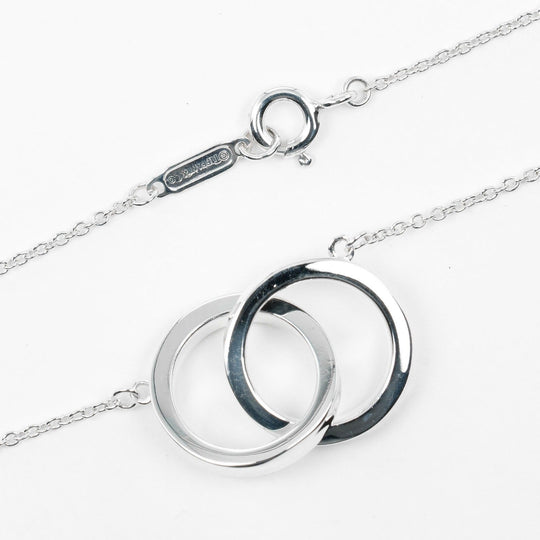 TIFFANY&Co. Necklace Silver925 Silver 1837 Interlocking Circle Women Used Authentic