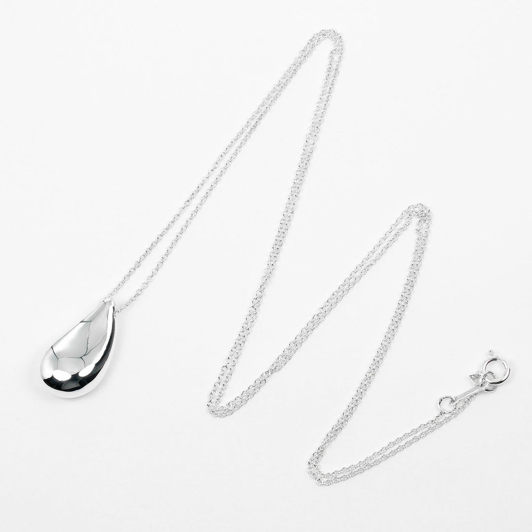 TIFFANY&Co. Necklace Silver925 Silver 23.6"Chain Teardrop Large Women Used Authentic