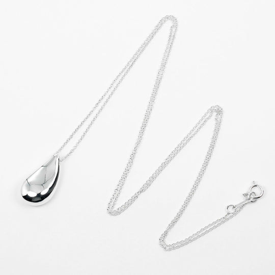 TIFFANY&Co. Necklace Silver925 Silver 23.6"Chain Teardrop Large Women Used Authentic