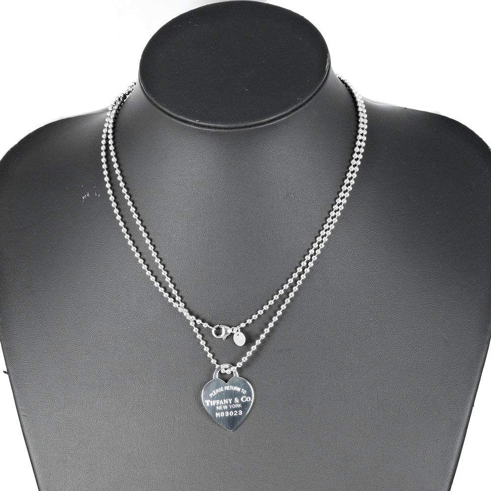 TIFFANY&Co. Necklace Silver925 Silver 33.1" Ball Chain Return to heart tag Women Used Authentic