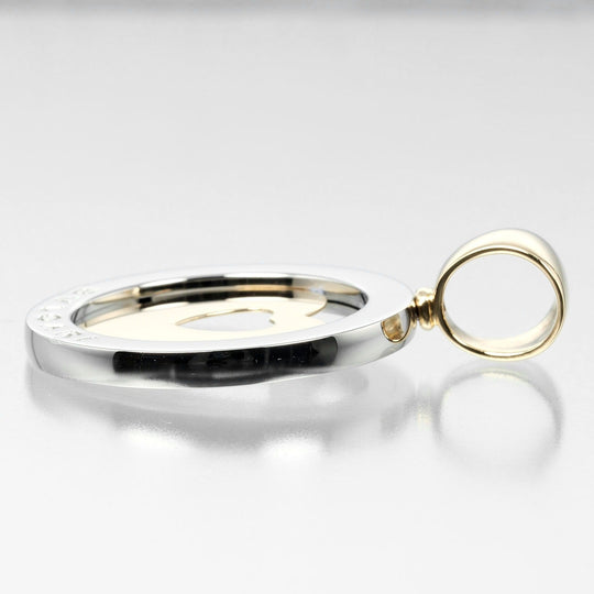 BVLGARI Pendant top K18 Yellow Gold, Stainless Steel gold Tond Heart Women Used Authentic