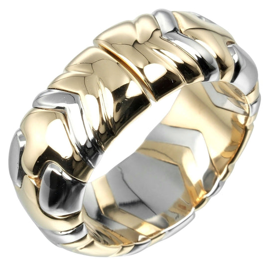BVLGARI Ring K18 Yellow Gold, Stainless Steel gold Al Beare Women Used Authentic