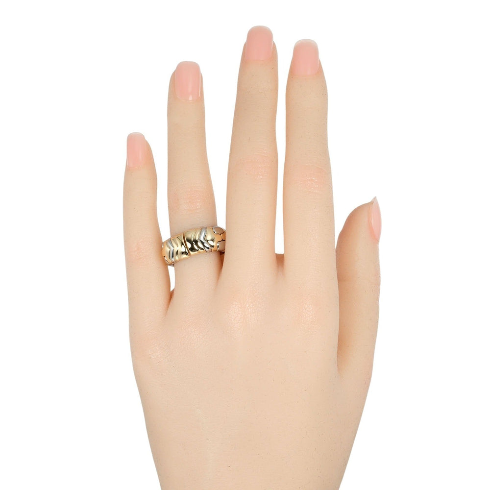 BVLGARI Ring K18 Yellow Gold, Stainless Steel gold Al Beare Women Used Authentic