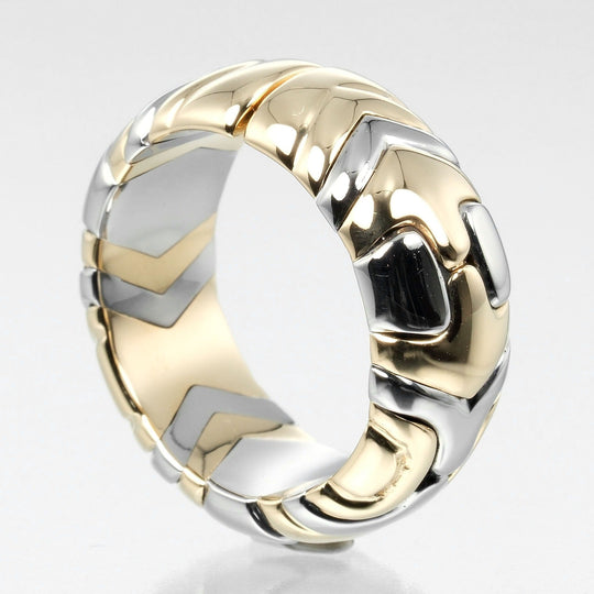 BVLGARI Ring K18 Yellow Gold, Stainless Steel gold Al Beare Women Used Authentic