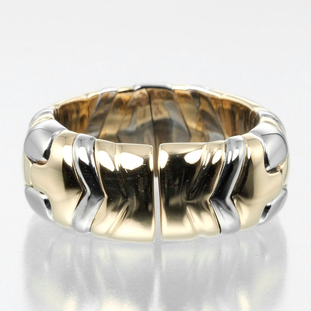 BVLGARI Ring K18 Yellow Gold, Stainless Steel gold Al Beare Women Used Authentic