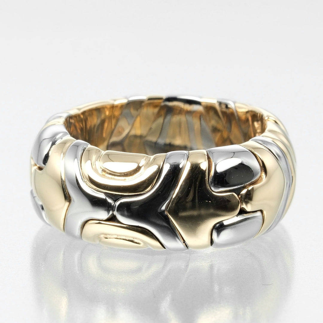 BVLGARI Ring K18 Yellow Gold, Stainless Steel gold Al Beare Women Used Authentic