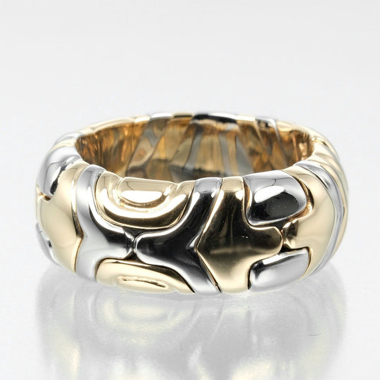 BVLGARI Ring K18 Yellow Gold, Stainless Steel gold Al Beare Women Used Authentic