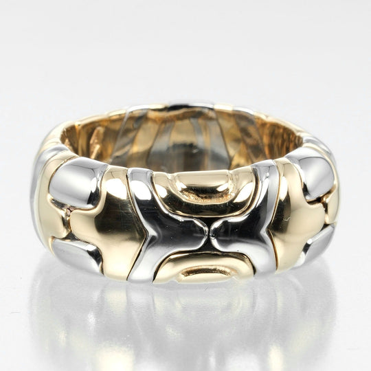 BVLGARI Ring K18 Yellow Gold, Stainless Steel gold Al Beare Women Used Authentic