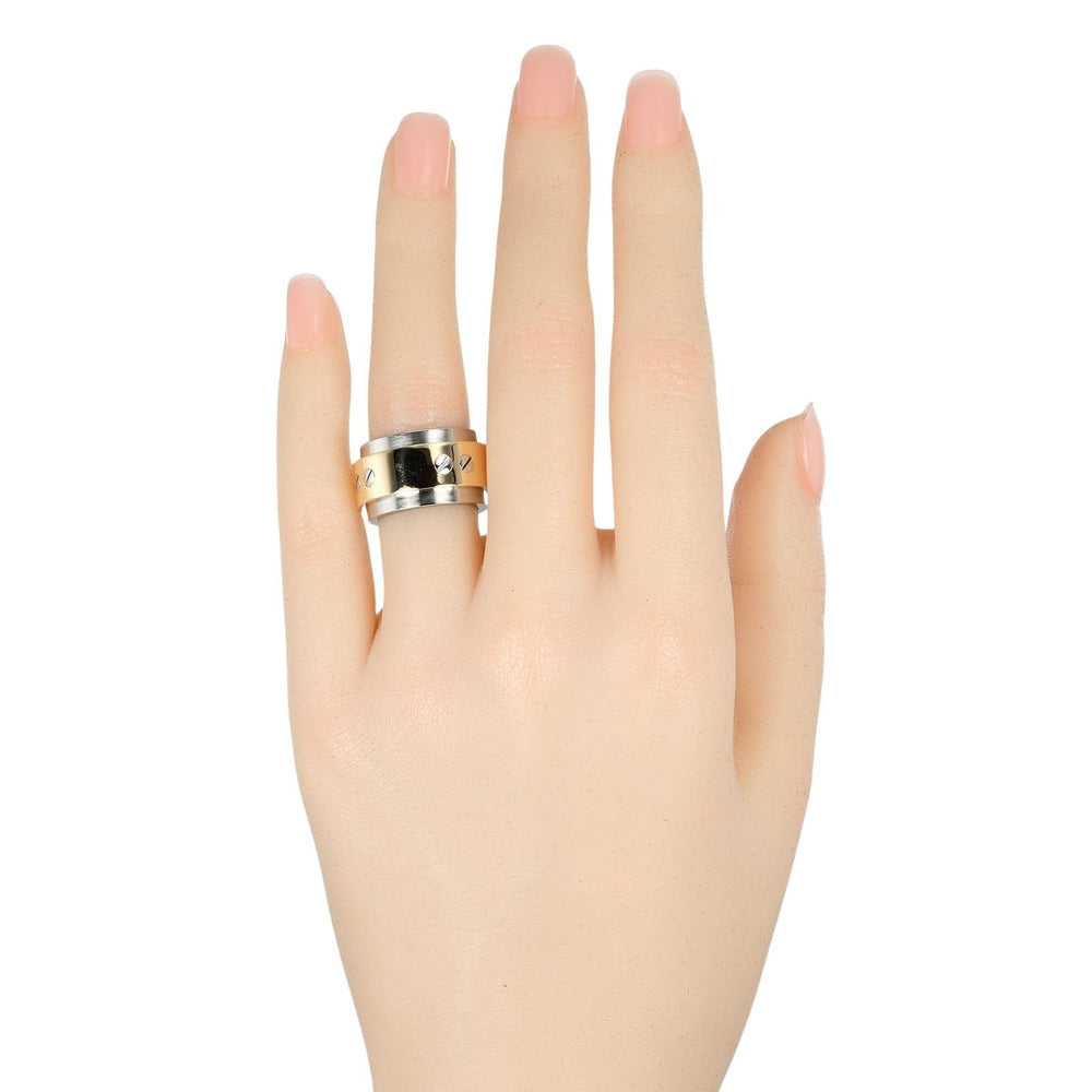 CARTIER Ring K18 Yellow Gold, Stainless Steel gold Santos 100 Women 47 Used Authentic