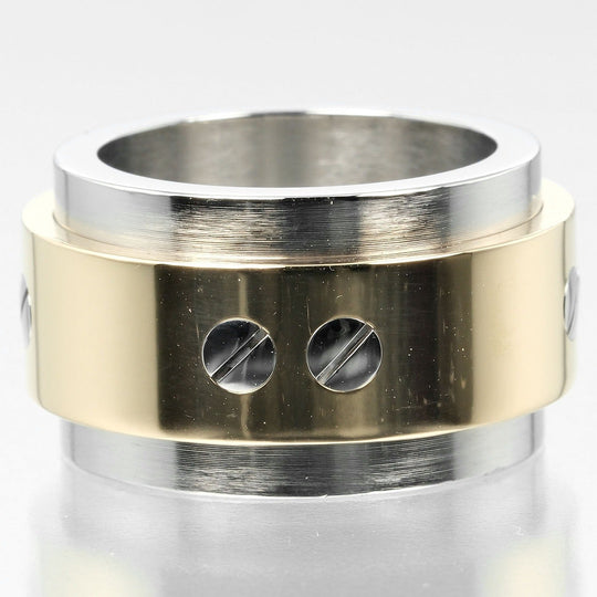 CARTIER Ring K18 Yellow Gold, Stainless Steel gold Santos 100 Women 47 Used Authentic