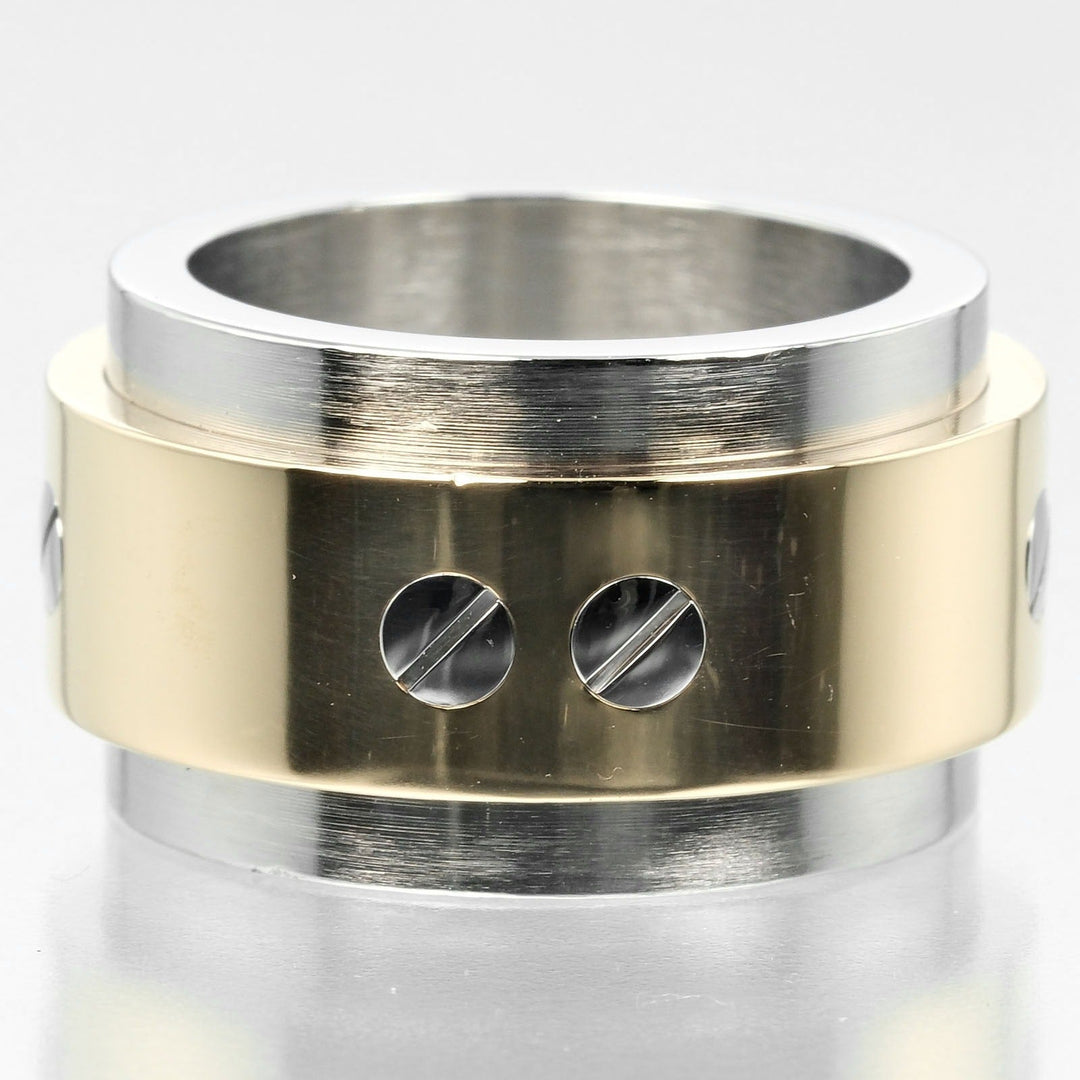 CARTIER Ring K18 Yellow Gold, Stainless Steel gold Santos 100 Women 47 Used Authentic