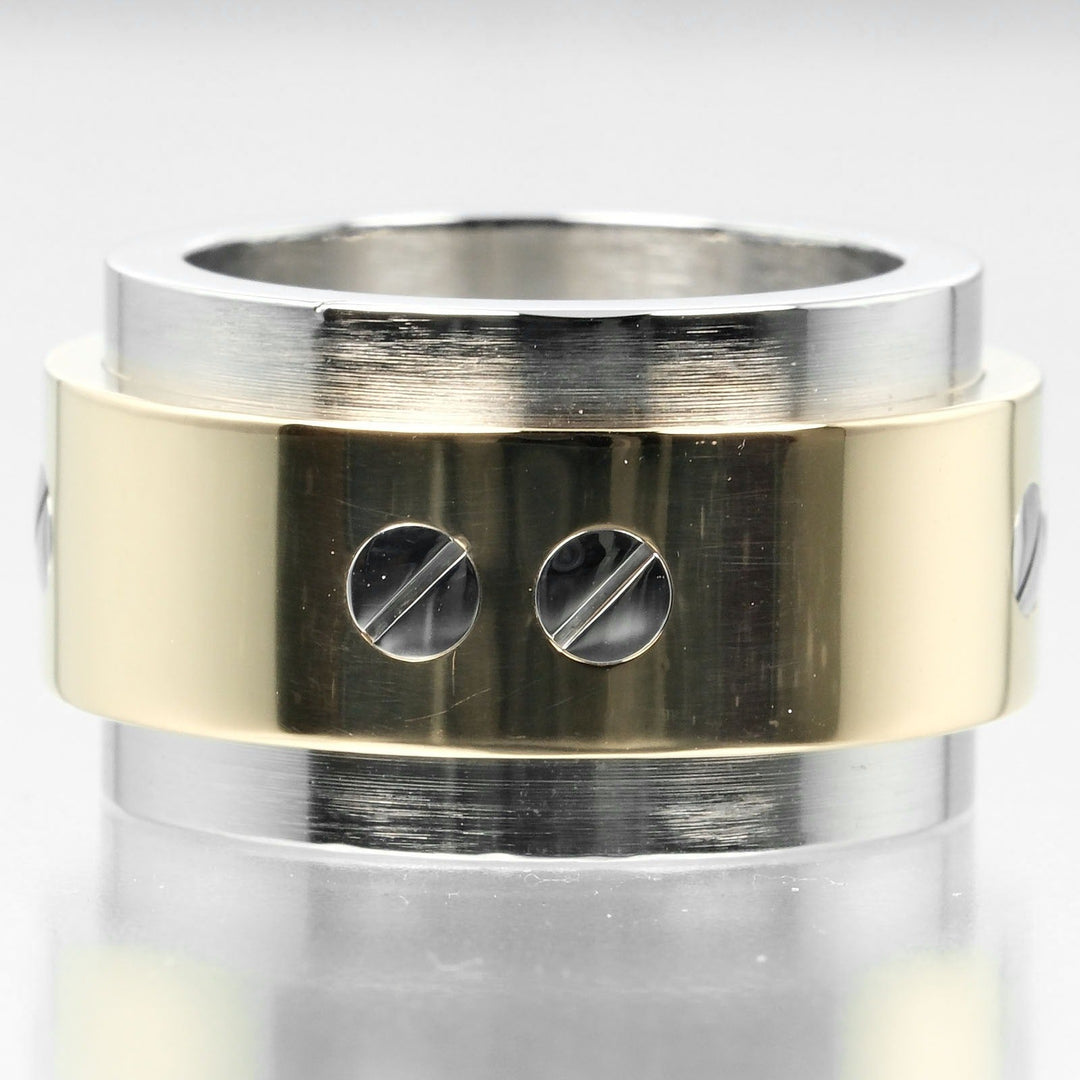 CARTIER Ring K18 Yellow Gold, Stainless Steel gold Santos 100 Women 47 Used Authentic