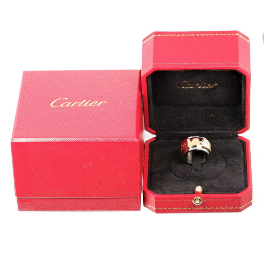 CARTIER Ring K18 Yellow Gold, Stainless Steel gold Santos 100 Women 47 Used Authentic