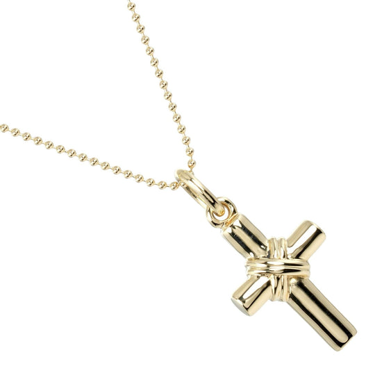 TIFFANY&Co. Necklace K18 yellow gold gold Signature cross Women Used Authentic