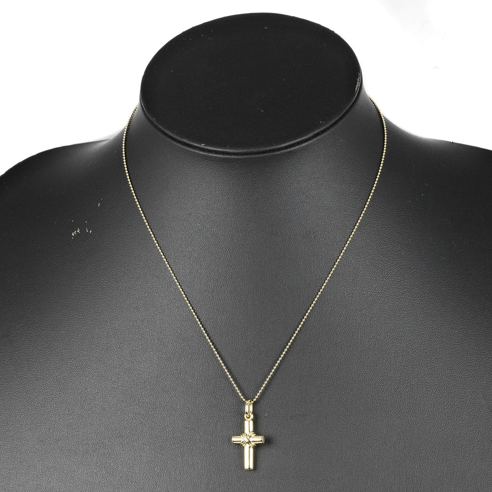 TIFFANY&Co. Necklace K18 yellow gold gold Signature cross Women Used Authentic