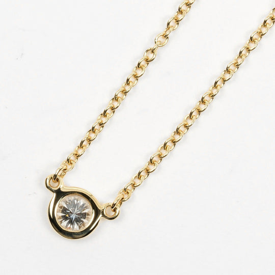 TIFFANY&Co. Necklace K18 Yellow Gold, Diamond gold Top width 0.2" By the yard Women Used Authentic