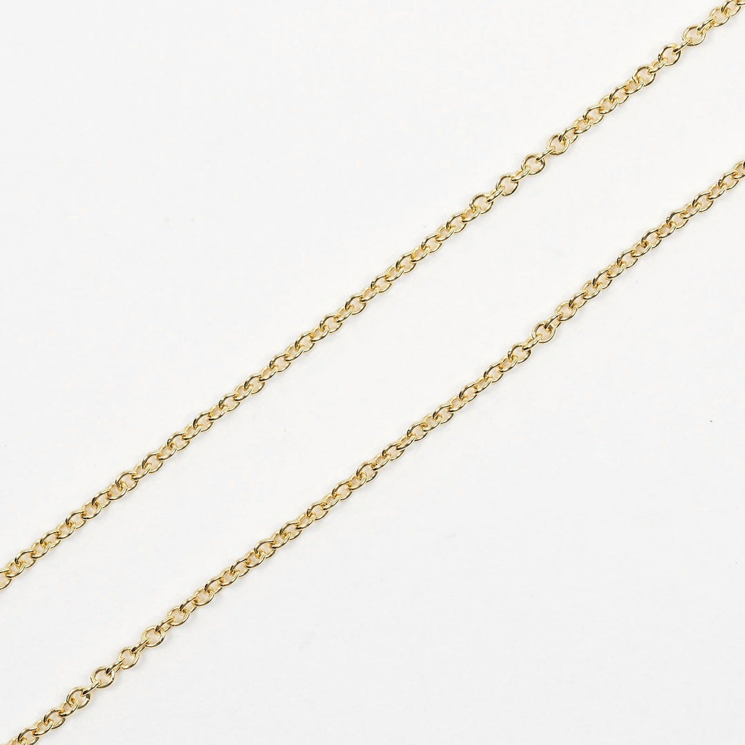 TIFFANY&Co. Necklace K18 Yellow Gold, Diamond gold Top width 0.2" By the yard Women Used Authentic