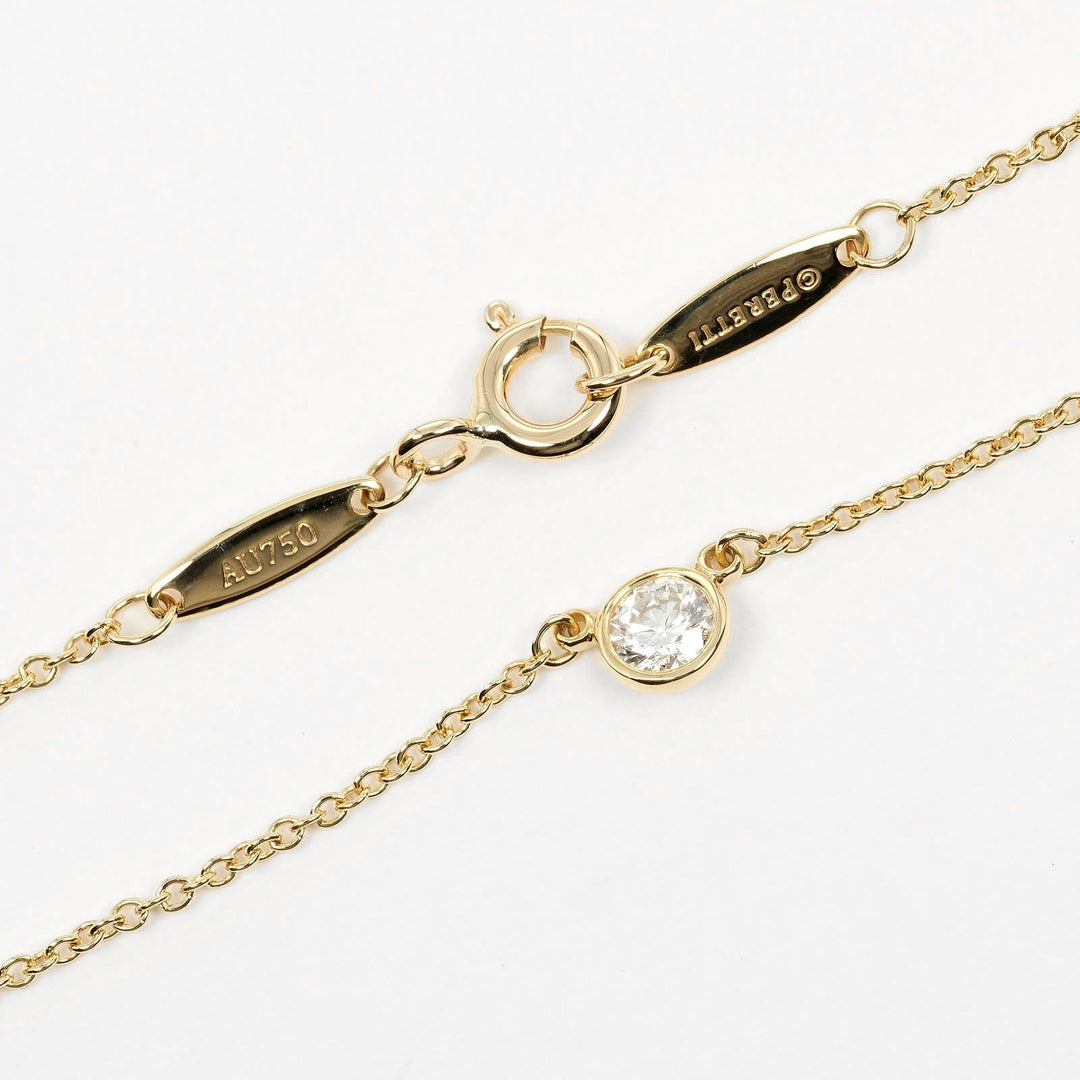 TIFFANY&Co. Necklace K18 Yellow Gold, Diamond gold Top width 0.2" By the yard Women Used Authentic