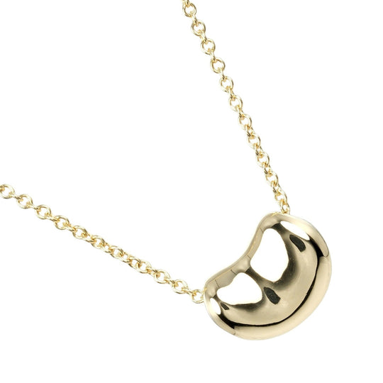 TIFFANY&Co. Necklace K18 yellow gold gold Bean Women Used Authentic
