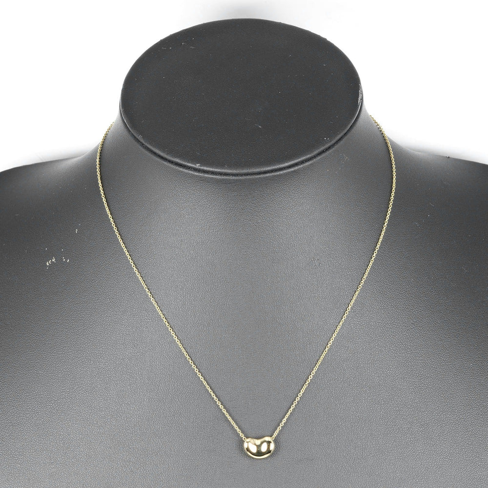 TIFFANY&Co. Necklace K18 yellow gold gold Bean Women Used Authentic