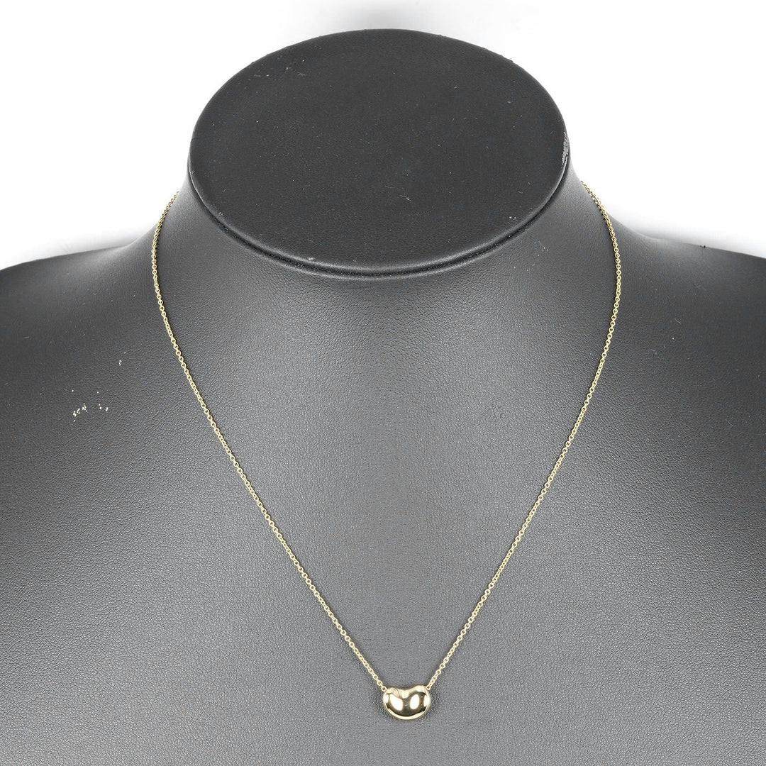 TIFFANY&Co. Necklace K18 yellow gold gold Bean Women Used Authentic