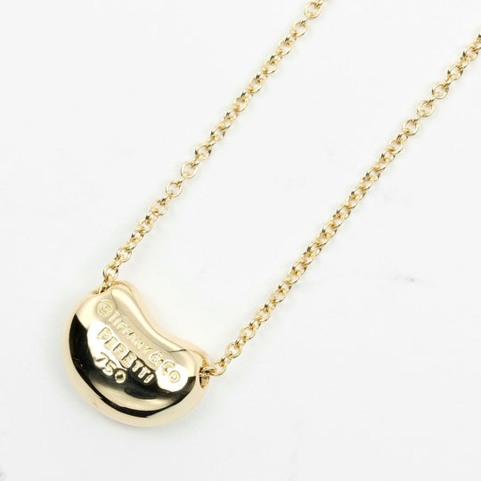 TIFFANY&Co. Necklace K18 yellow gold gold Bean Women Used Authentic