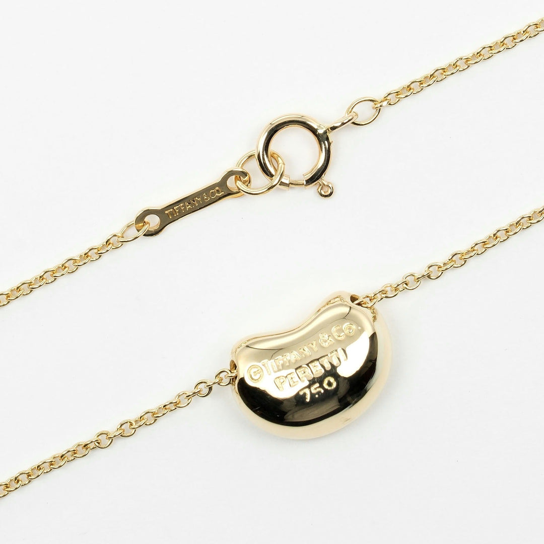 TIFFANY&Co. Necklace K18 yellow gold gold Bean Women Used Authentic