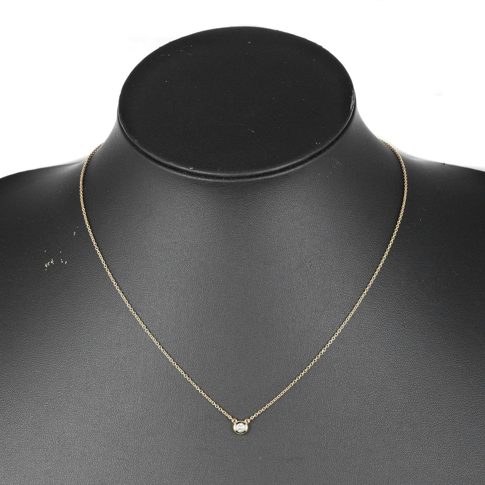 TIFFANY&Co. Necklace K18 pink gold, diamond gold Top width 0.2" By the yard Women Used Authentic