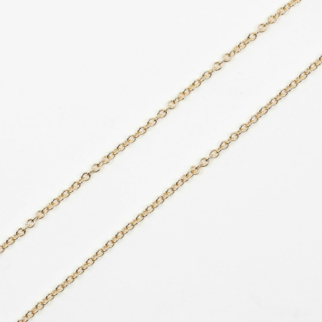 TIFFANY&Co. Necklace K18 pink gold, diamond gold Top width 0.2" By the yard Women Used Authentic