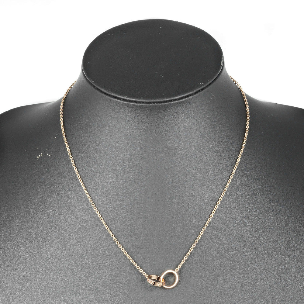 CARTIER Necklace K18 Pink Gold gold Baby love Women Used Authentic
