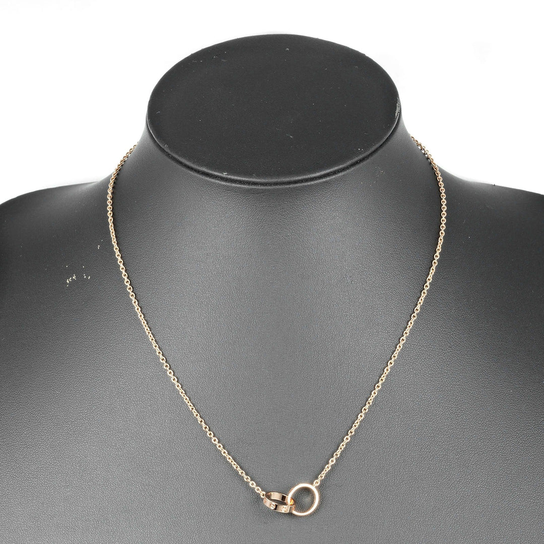 CARTIER Necklace K18 Pink Gold gold Baby love Women Used Authentic