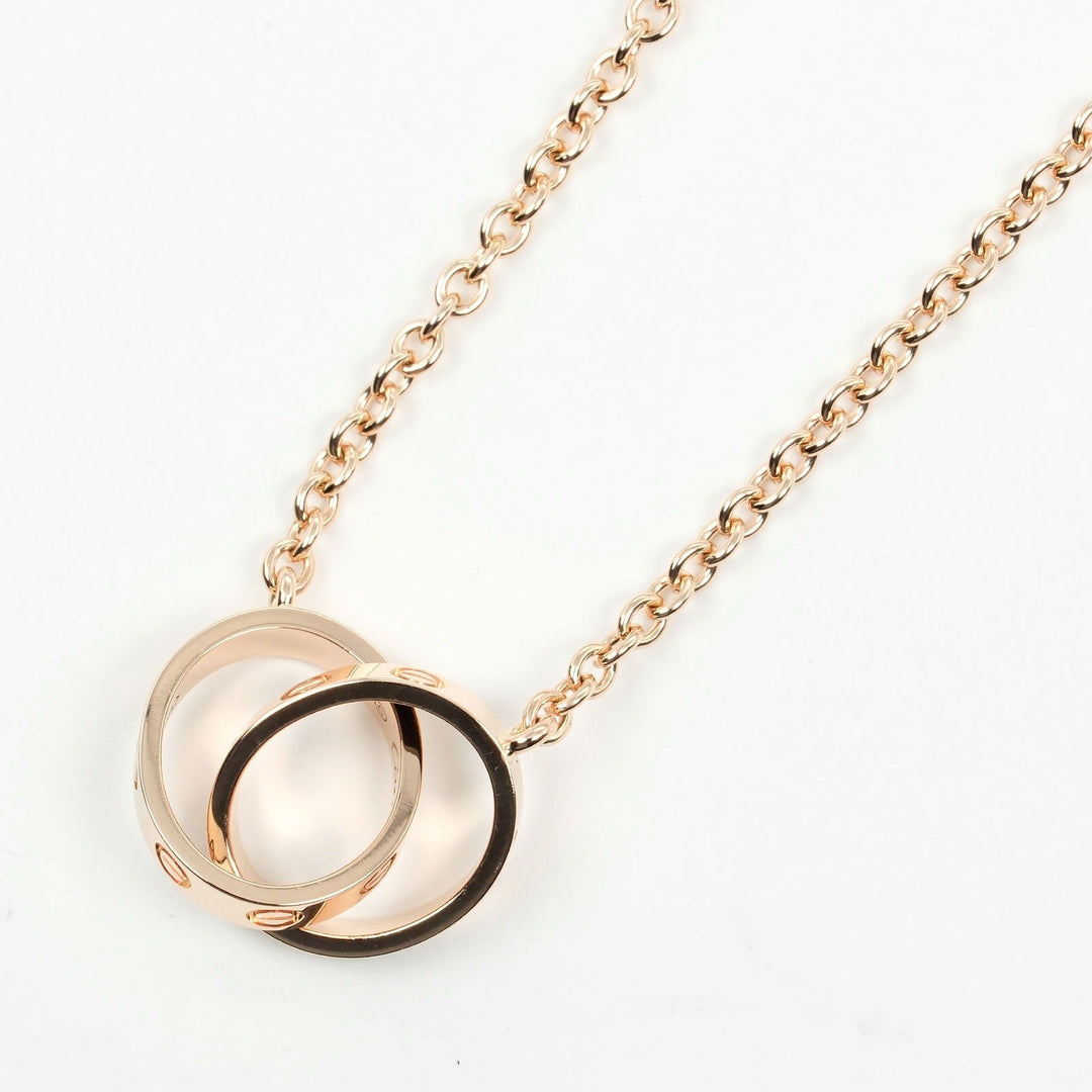 CARTIER Necklace K18 Pink Gold gold Baby love Women Used Authentic