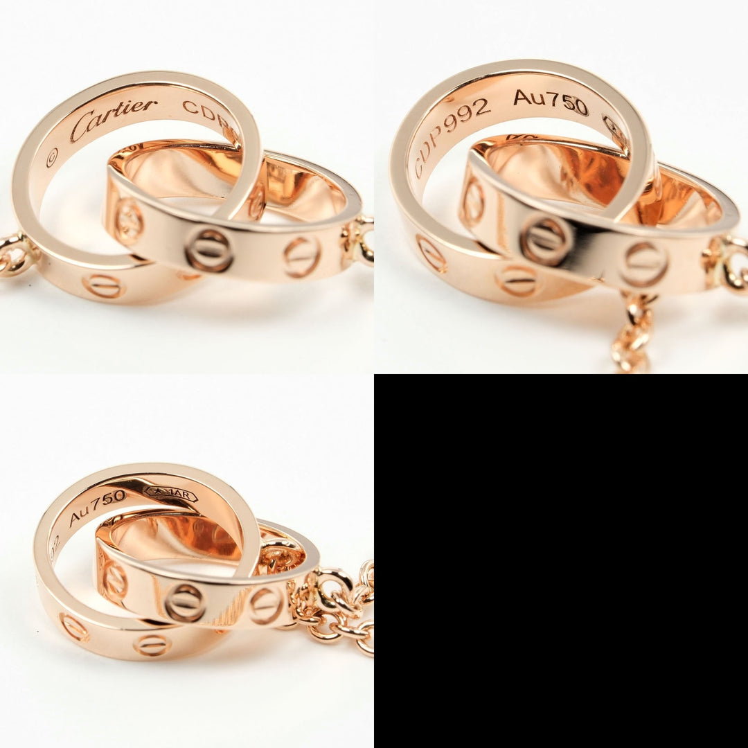 CARTIER Necklace K18 Pink Gold gold Baby love Women Used Authentic