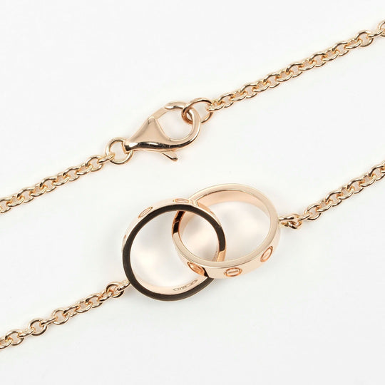 CARTIER Necklace K18 Pink Gold gold Baby love Women Used Authentic