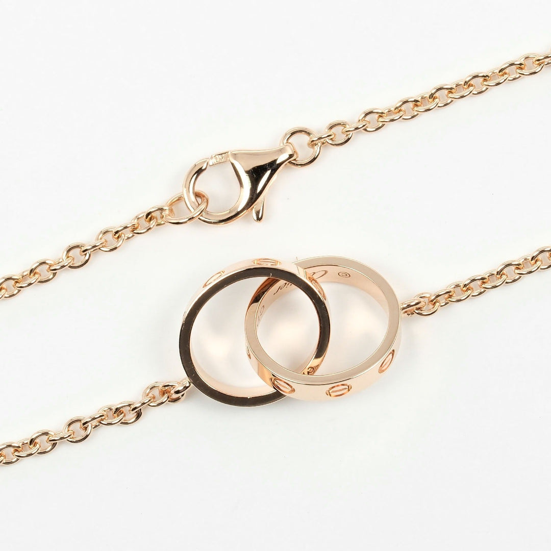 CARTIER Necklace K18 Pink Gold gold Baby love Women Used Authentic