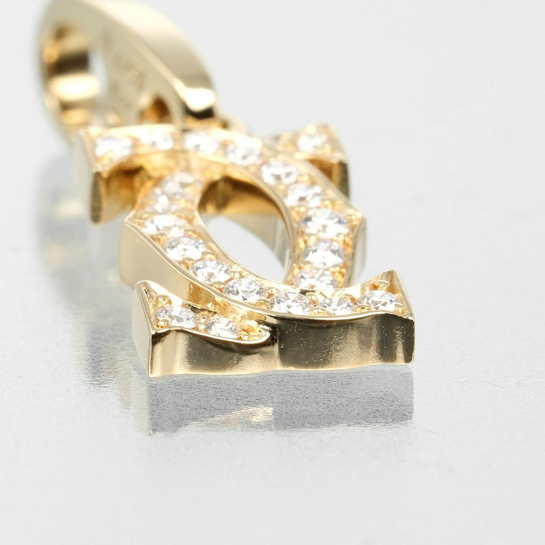 CARTIER Pendant top K18 Yellow Gold, Diamond gold 2C charm Women Used Authentic