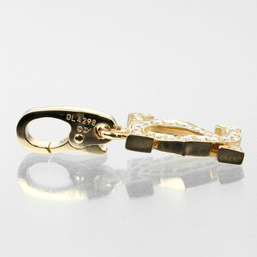 CARTIER Pendant top K18 Yellow Gold, Diamond gold 2C charm Women Used Authentic