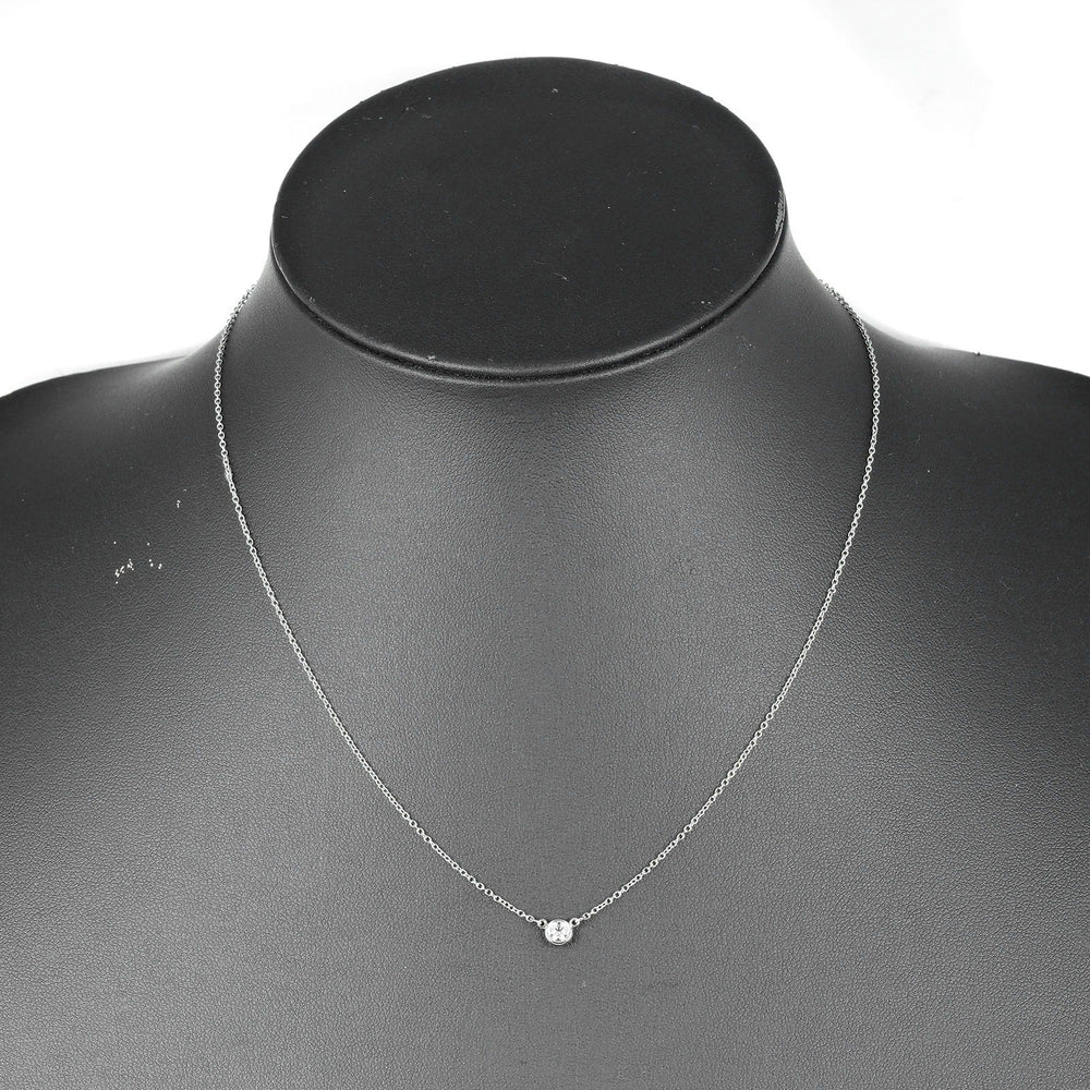 TIFFANY&Co. Necklace Pt950Platinum Silver Top width 0.2" By the yard Women Used Authentic