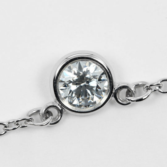 TIFFANY&Co. Necklace Pt950Platinum Silver Top width 0.2" By the yard Women Used Authentic
