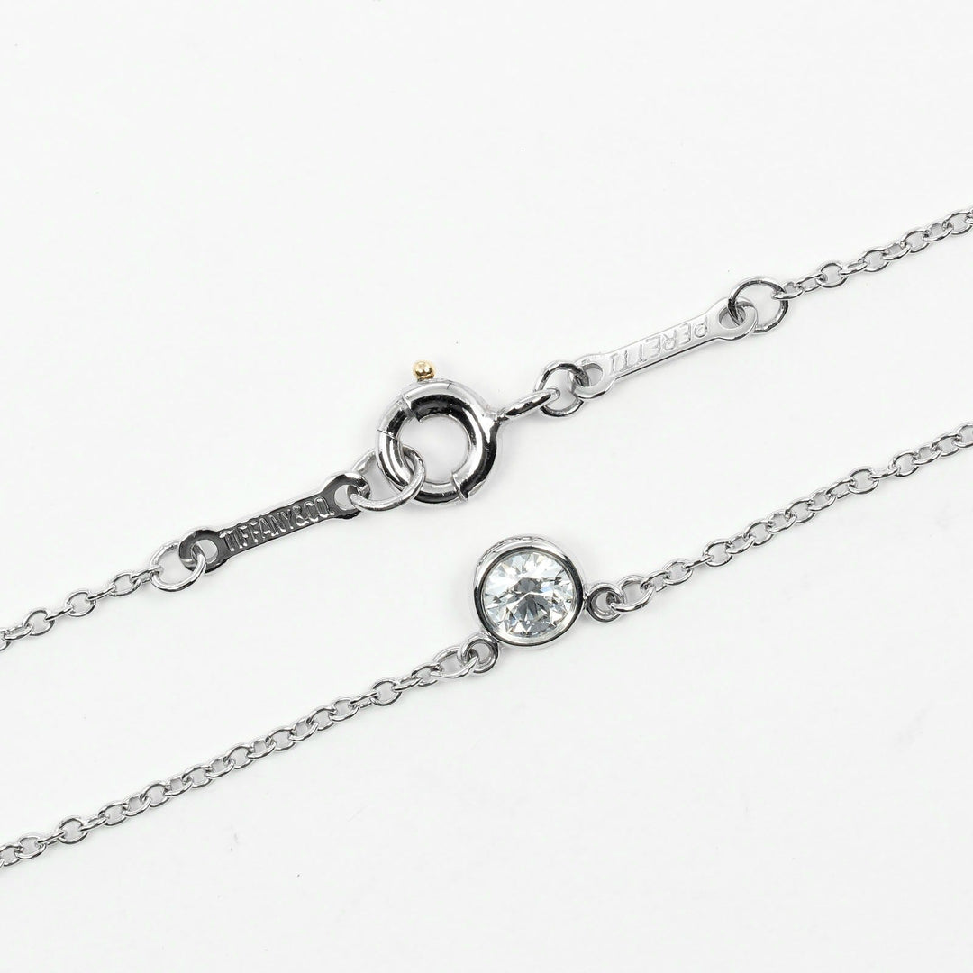 TIFFANY&Co. Necklace Pt950Platinum Silver Top width 0.2" By the yard Women Used Authentic