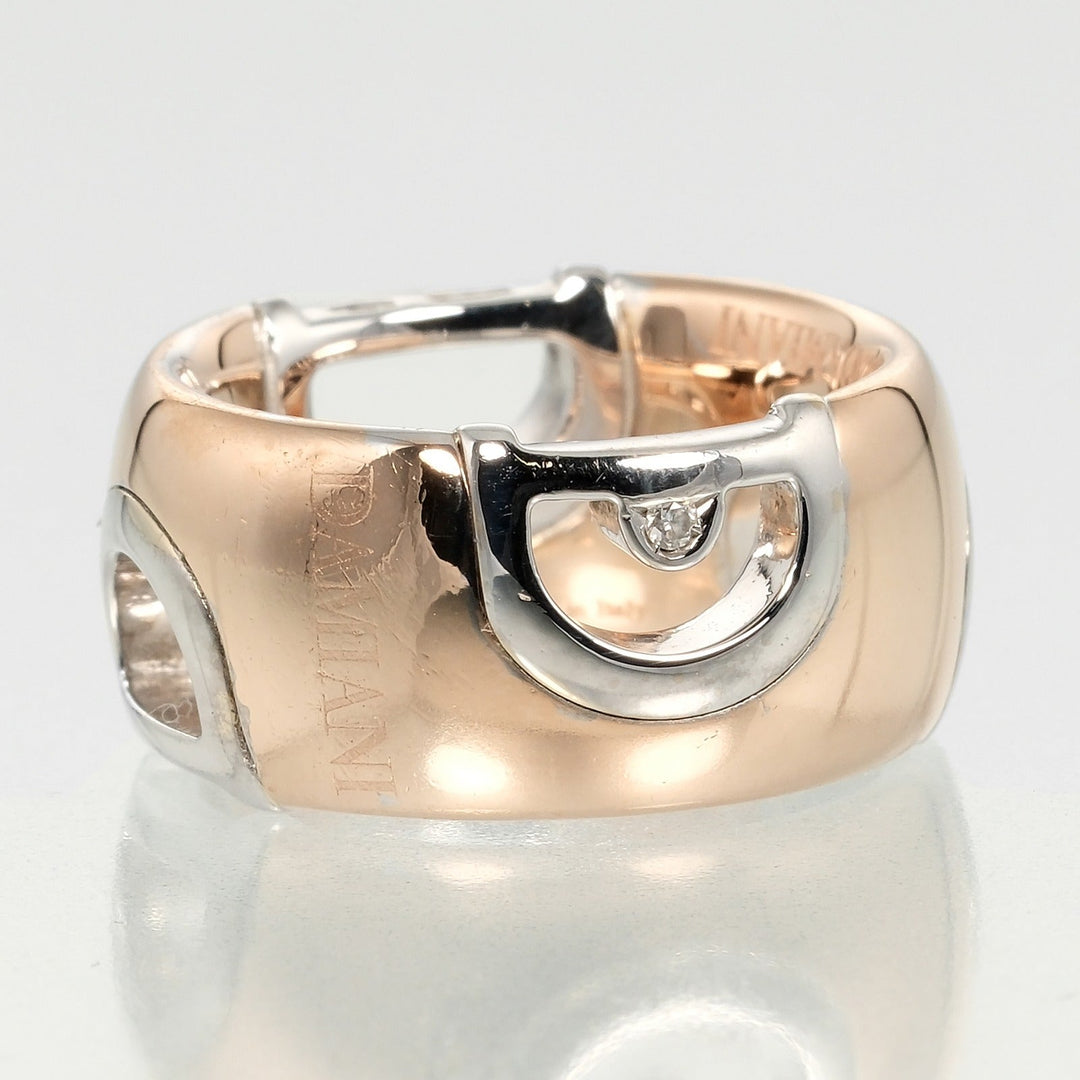 Damiani Ring K18 Gold, Diamond, PG WG gold Fine jewelry D icon Women Used Authentic