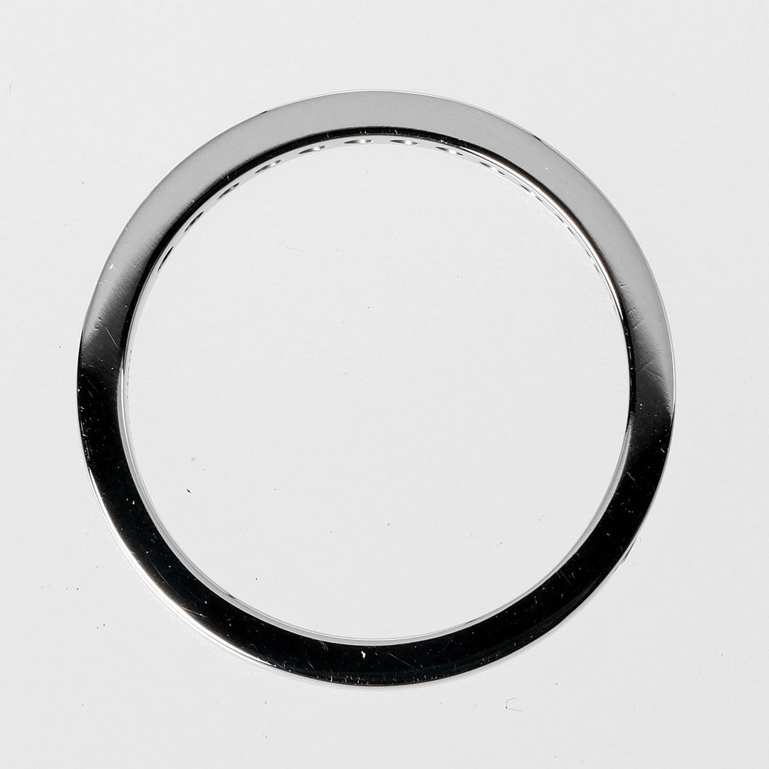 BVLGARI Ring Pt950Platinum, Diamond, Half Eternity Platinum 3.72g Dedicata A Venice Women Used Authentic