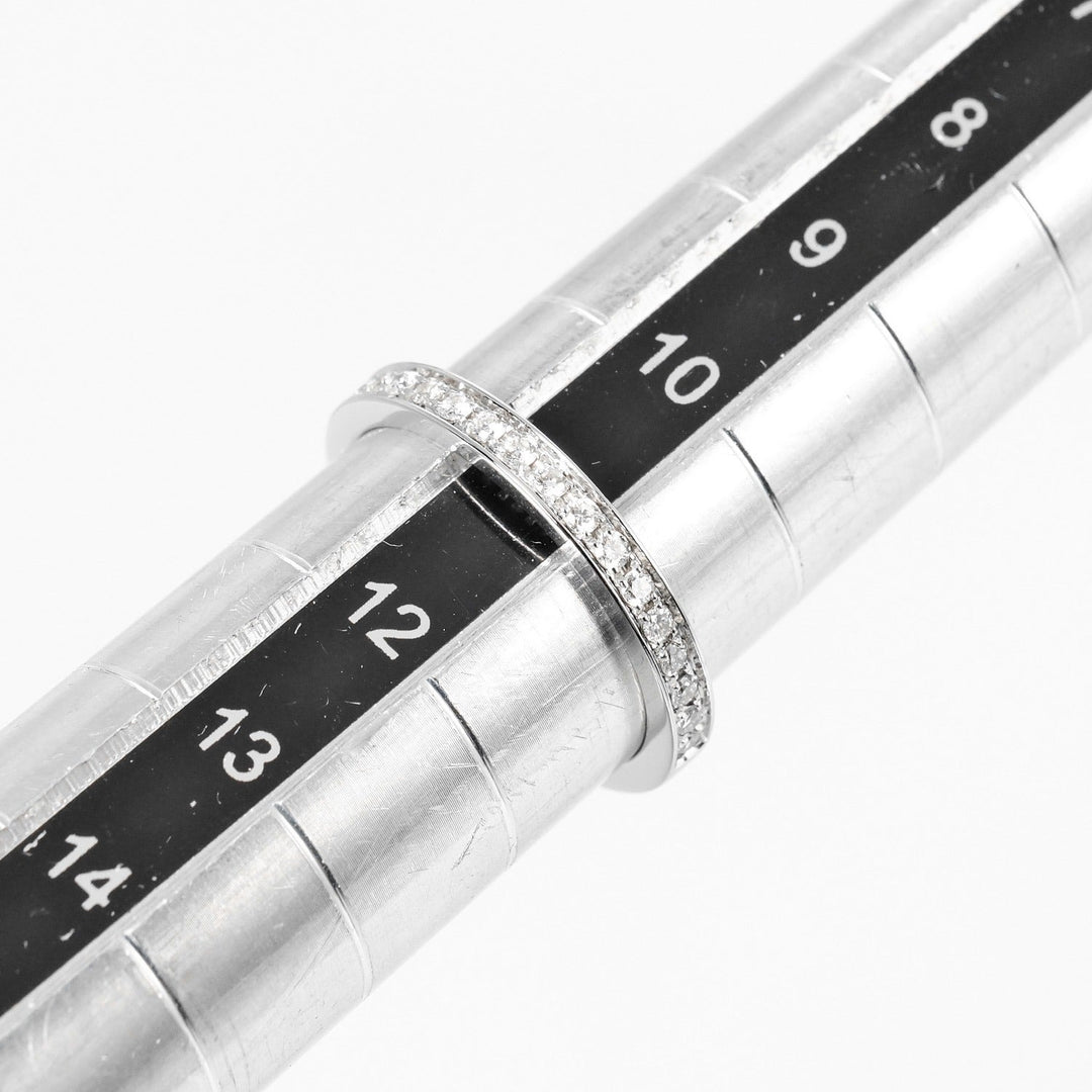 BVLGARI Ring Pt950Platinum, Diamond, Half Eternity Platinum 3.72g Dedicata A Venice Women Used Authentic