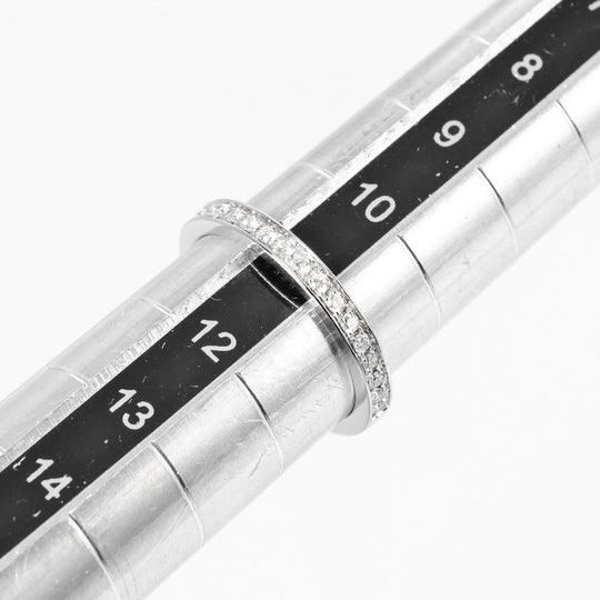 BVLGARI Ring Pt950Platinum, Diamond, Half Eternity Platinum 3.72g Dedicata A Venice Women Used Authentic