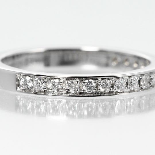 BVLGARI Ring Pt950Platinum, Diamond, Half Eternity Platinum 3.72g Dedicata A Venice Women Used Authentic