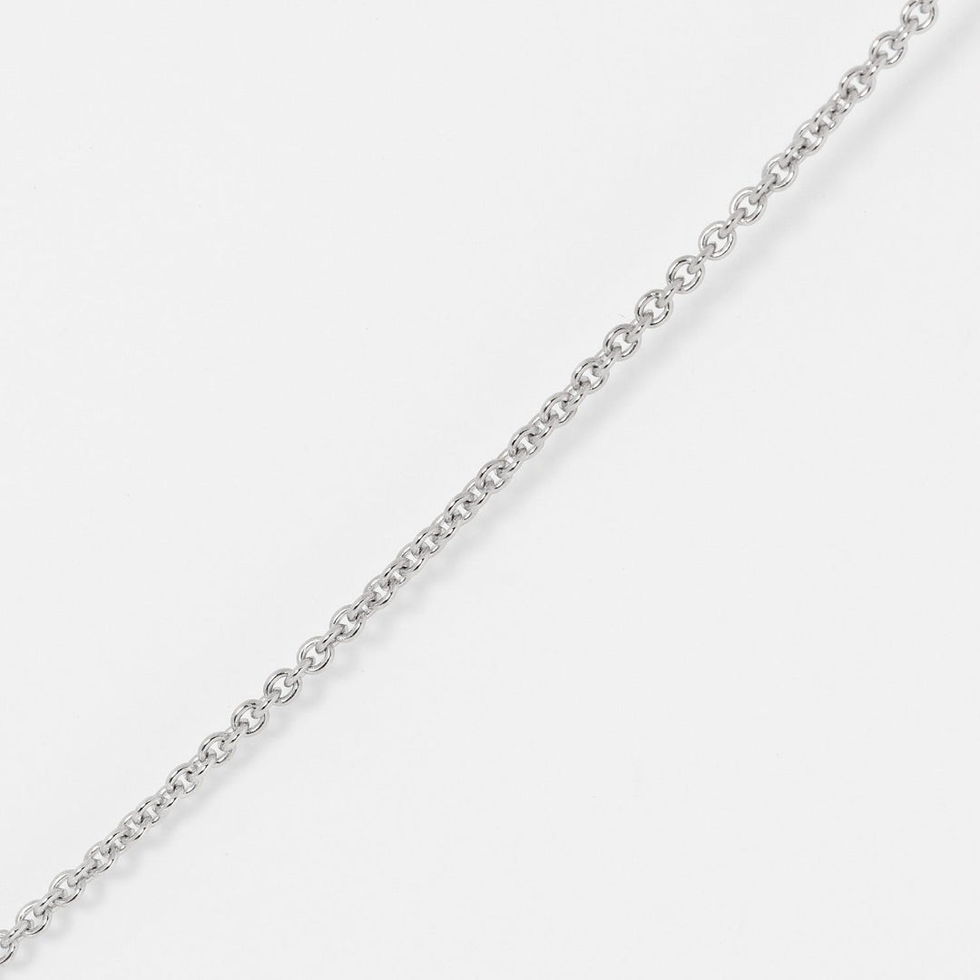 BVLGARI Necklace K18 White Gold, 16P Diamond Silver 9.53g Latin cross Women Used Authentic