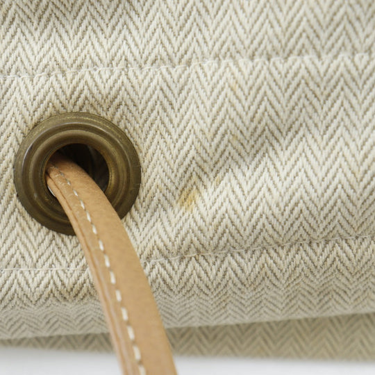 HERMES Shoulder Bag canvas beige Alain GM Women Used Authentic