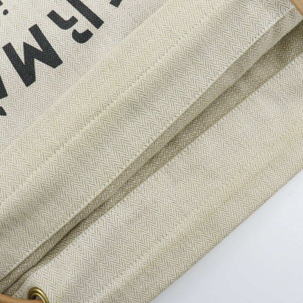 HERMES Shoulder Bag canvas beige Alain GM Women Used Authentic