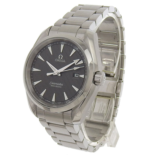 OMEGA Watches Quartz 213.10.39.61.06.001 Stainless Steel Silver Seamaster Aqua Terra black dial mens Used Authentic