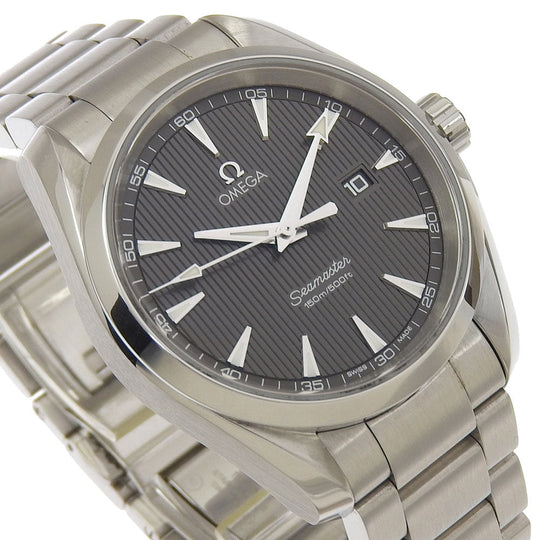 OMEGA Watches Quartz 213.10.39.61.06.001 Stainless Steel Silver Seamaster Aqua Terra black dial mens Used Authentic